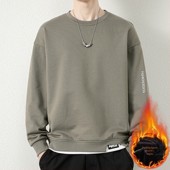 Muški duks za jesen i zimu, oversize kroj, duge rukave, casual stil, plus veličina