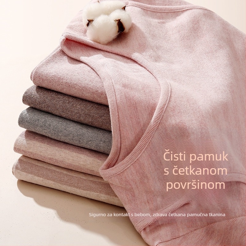 Top za dojenje nakon poroda, dugi rukavi, pamuk, prugasti, za jesen i zimu