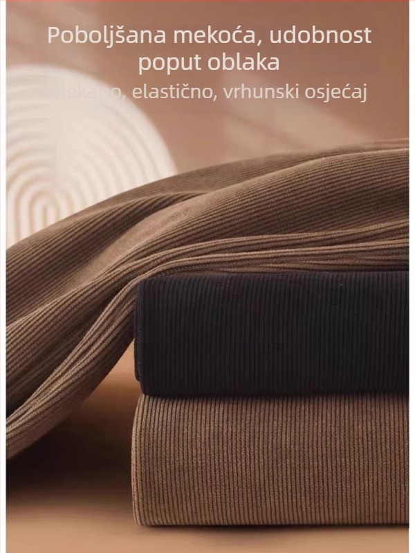 Trudničke hlače za proljeće-jesen-zimu – casual, plus size, широкe nogavice, udoban trudnički kroj, duge ravnog kroja