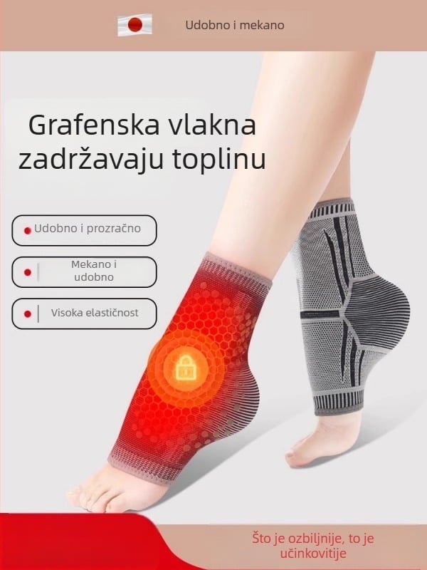 Grafenski gležni zaštitni s grijanjem za muškarce – zaštita gležnja, anti-uganuća, zimska toplina