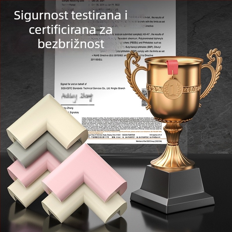 Dječji set zaštite kutova za pravokutne stolove i prozore, zaštita kutova i rubova, naljepnice za kutove