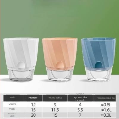 Prozirna posuda za pothos s automatskim zalijevanjem, debela plastika, injekcijsko oblikovanje, nordijski minimalistički dizajn