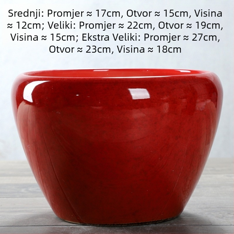 Perforirana keramička posuda za cvijeće, velikog promjera, unutarnjeg kineskog stila, za novčano drvo i orhideju, ekstra velika