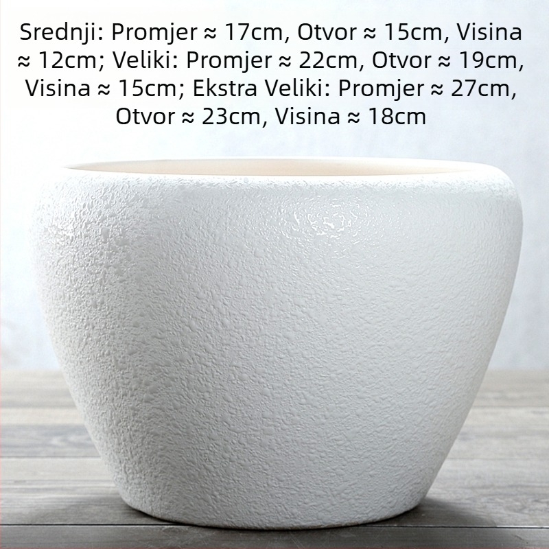 Perforirana keramička posuda za cvijeće, velikog promjera, unutarnjeg kineskog stila, za novčano drvo i orhideju, ekstra velika