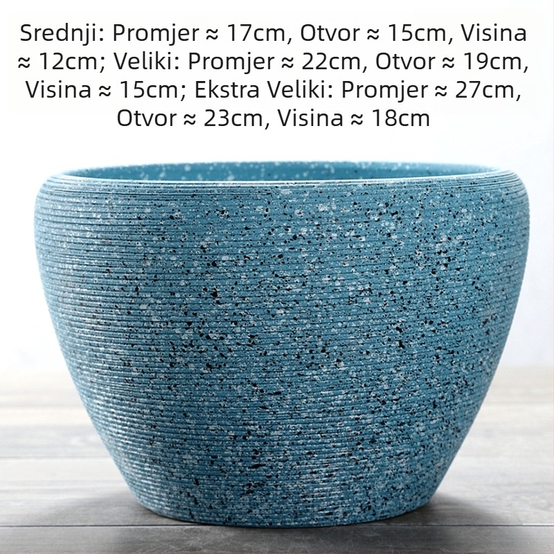 Perforirana keramička posuda za cvijeće, velikog promjera, unutarnjeg kineskog stila, za novčano drvo i orhideju, ekstra velika