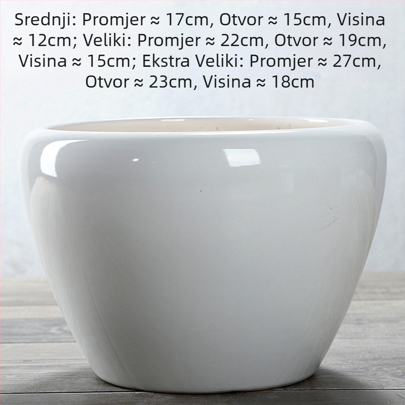 Perforirana keramička posuda za cvijeće, velikog promjera, unutarnjeg kineskog stila, za novčano drvo i orhideju, ekstra velika