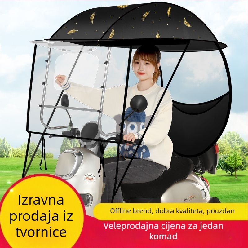 Sjenilo za električna vozila: otporno na vjetar i vodonepropusno zaštitno pokrivalo za električne bicikle i motocikle