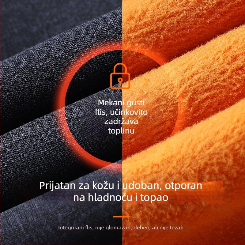 Muške hlače s flis podstavom za zimu, udobne i tople casual hlače za vanjsku upotrebu