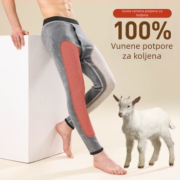 Muške flis hlače s koljenim jastučićima, unutarnji bazni sloj, tri sloja, zimska toplina