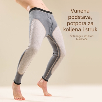 Muške flis hlače s koljenim jastučićima, unutarnji bazni sloj, tri sloja, zimska toplina