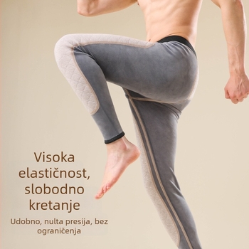 Muške flis hlače s koljenim jastučićima, unutarnji bazni sloj, tri sloja, zimska toplina