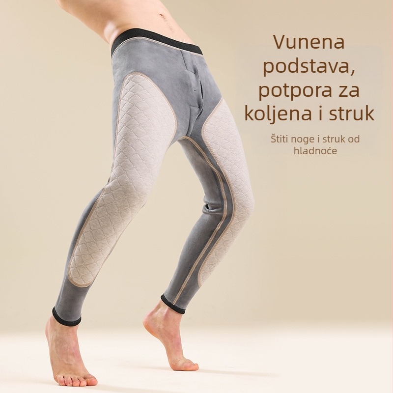 Muške flis hlače s koljenim jastučićima, unutarnji bazni sloj, tri sloja, zimska toplina