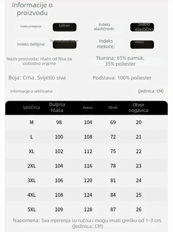 Muške teške hlače za proljeće, casual, ravne nogavice, pamuk-poliester smjesa