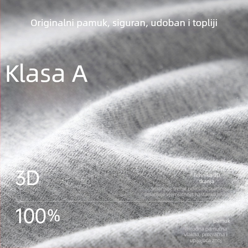 Muške donje hlače od 100% pamuka, bazni sloj, tanke za jesen/zimu, antibakterijske, tople, dvostruki sloj