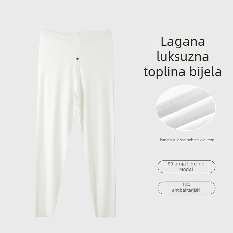 Muške termoske hlače od Modal 80S, tkanina visoke elastičnosti, tanke jesenske hlače, udobne