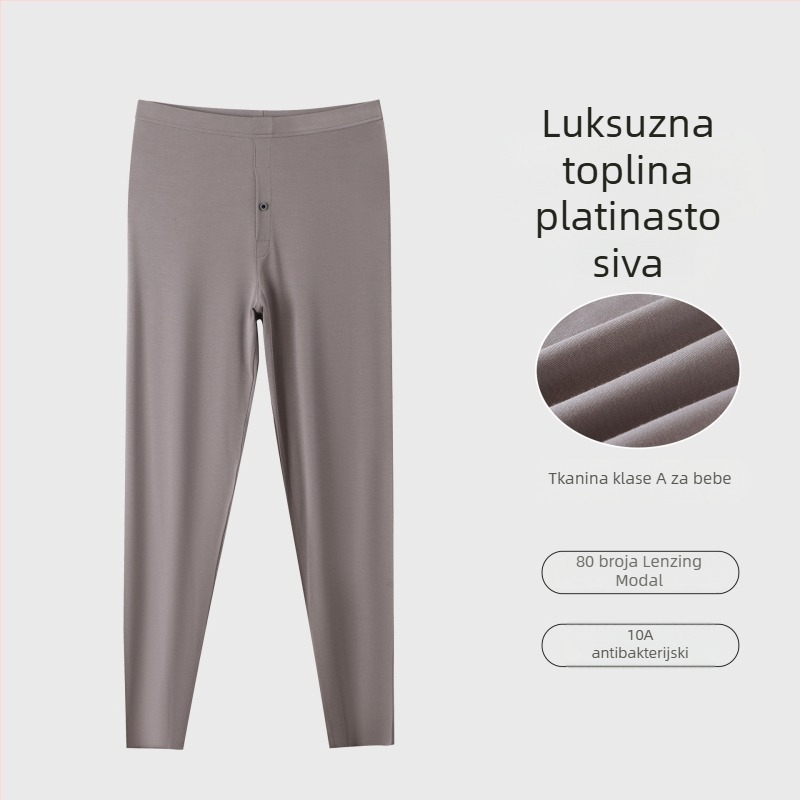 Muške termoske hlače od Modal 80S, tkanina visoke elastičnosti, tanke jesenske hlače, udobne