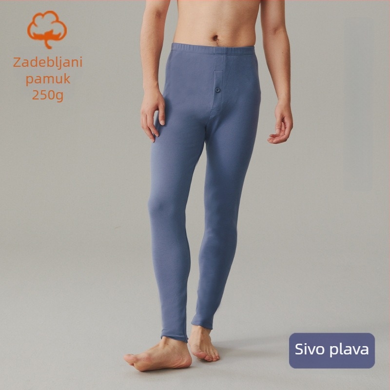 Muške tople termo hlače od gustog pamuka, antibakterijske, antistatike