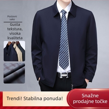Jesenje muško izvršno sako za državnog službenika, poslovni stil, 2025, novi model