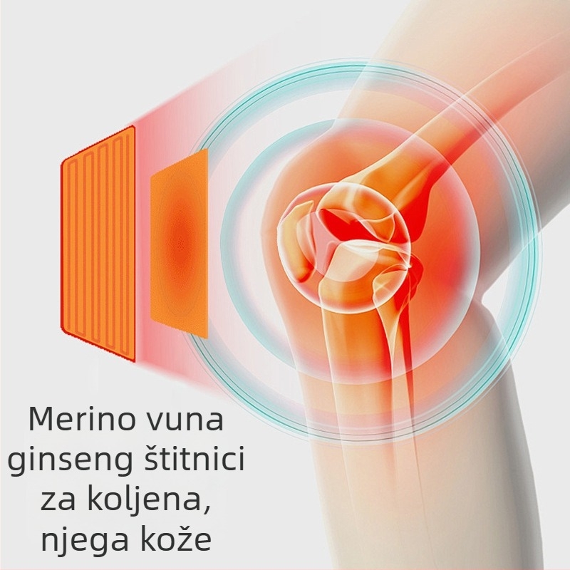 Unisex vuneni termalni legging s ginsengom za njegu kože, podstavljene fleeceom, debele pamuk, koljena štitnici s grafenom tehnologijom, zagrijavajuće