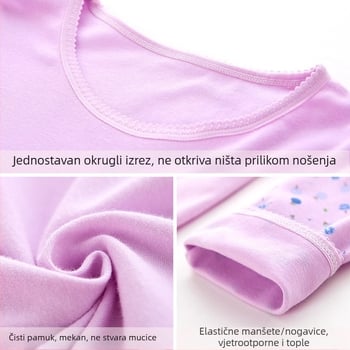 Anfiya trudnički jesensko-zimski set pidžama s pamukastim puloverom i dojiljnim topom