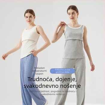 Ljetni top za dojenje za trudnice, bez rukava, lagan