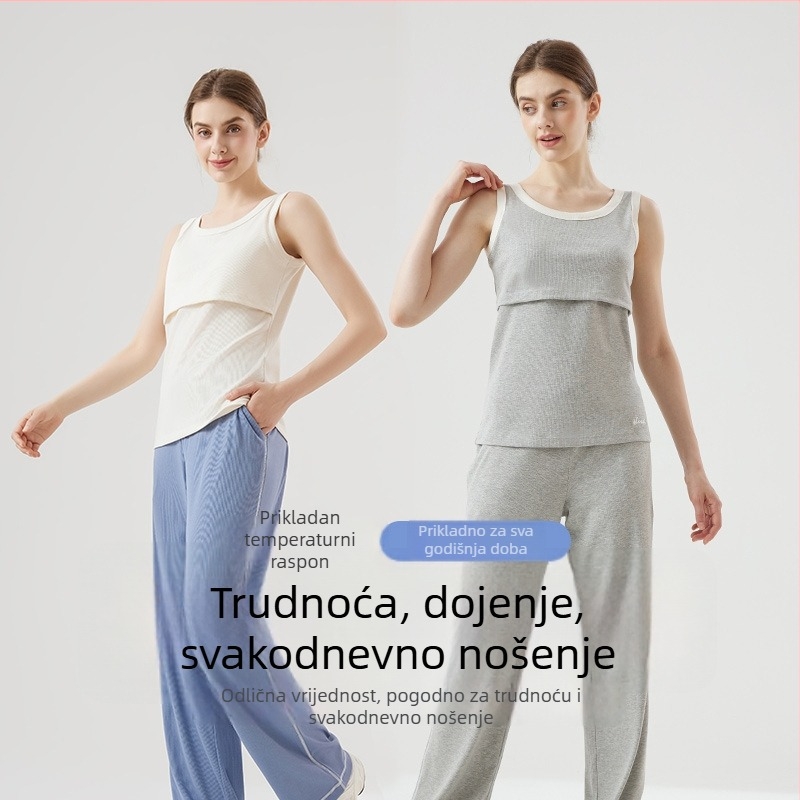 Ljetni top za dojenje za trudnice, bez rukava, lagan