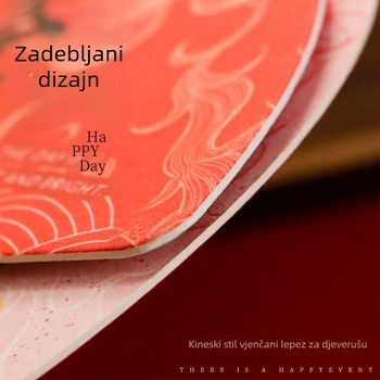 DIY vjenčani fan za kumu i mladenku — papirnati fan s bambuskom drškom, rekvizita za fotografiju