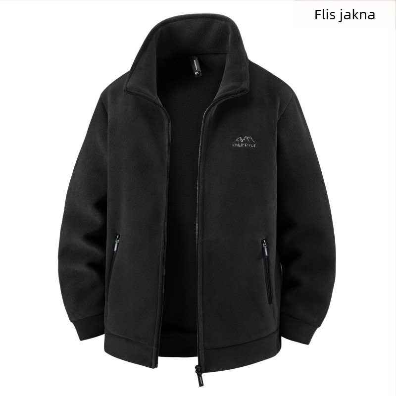 Muški polarni flis džemper-jakna sa zipom, debela i topla