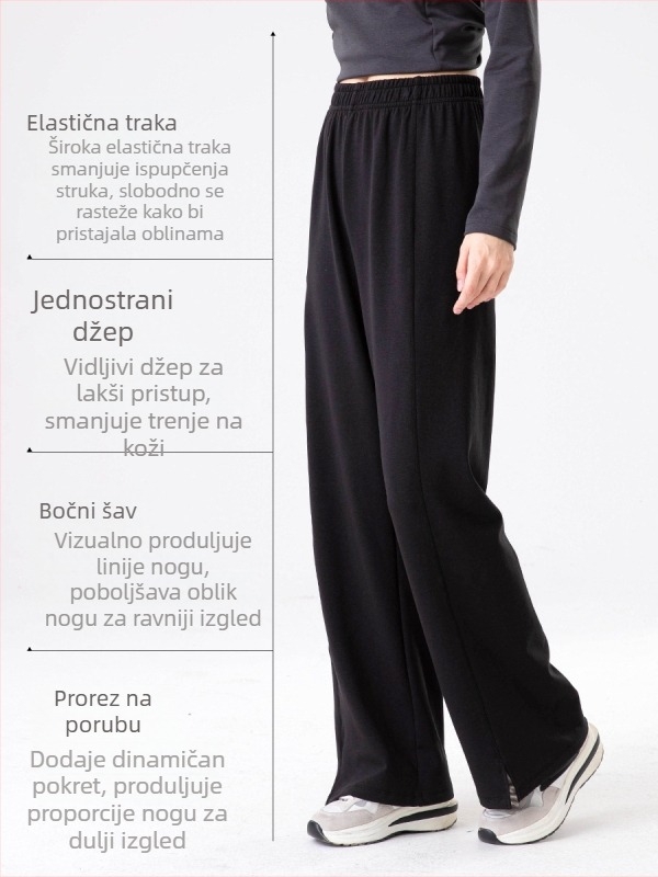 Lulu ženske hlače s fleece podstavom i grijanjem zraka, casual hlače za jesen i zimu, bočni šlic za jogu i fitness
