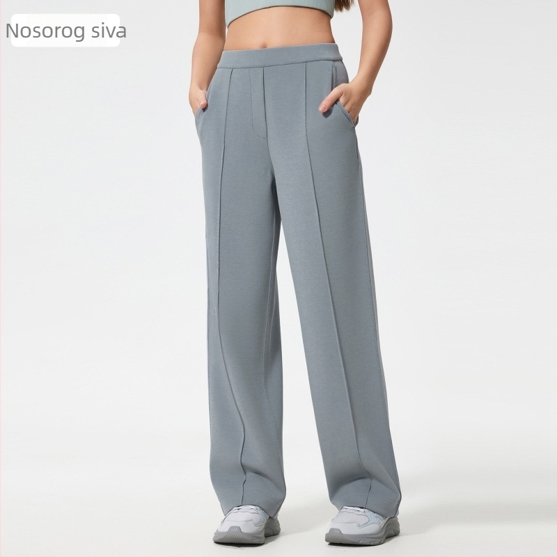 Ženske sportske casual hlače srednjeg struka, mekan materijal s dojmom oblaka, udoban kroj, ravne ili široke nogavice