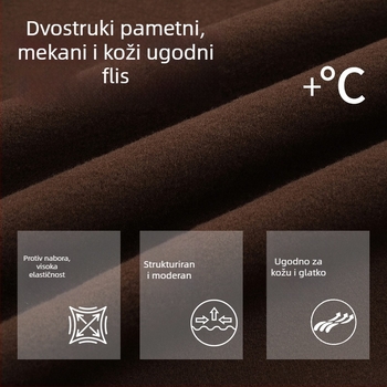 Nove ženske hlače s širokim krojem, pijeskovog efekta, opušten kroj, džepovi, visokim strukom, zimske hlače s fleec podstavom, casual hlače