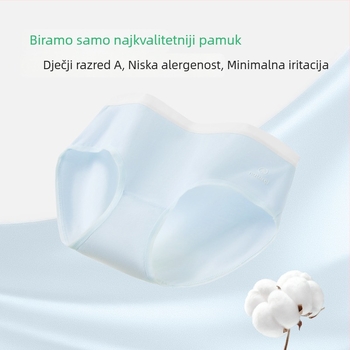 Ženske gaćice od 100% pamuka, antibakterijske, bezšivne, srednji pojas, jednobojne, ne stišu stražnjicu