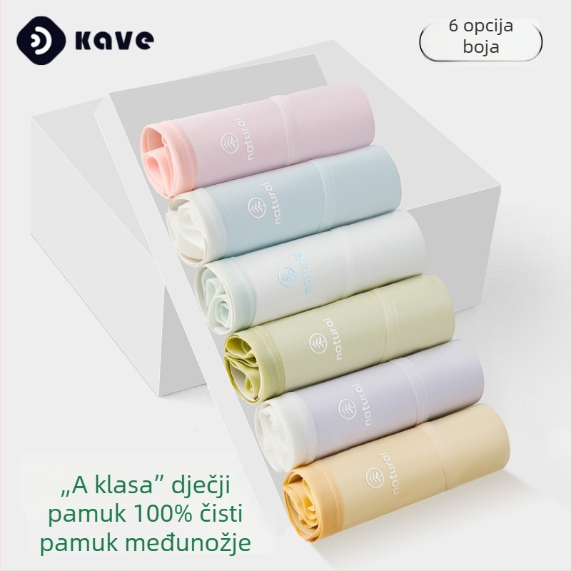 Ženske gaćice od 100% pamuka, antibakterijske, bezšivne, srednji pojas, jednobojne, ne stišu stražnjicu