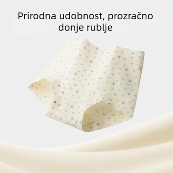 Ženske pamuk bokserice s antibakterijskom zaštitom u području prepona, srednje visoki pojas, plus veličina