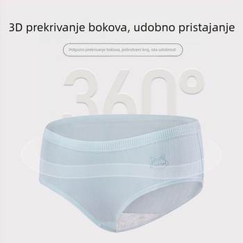 Baonasi ženske gaćice od pamuka, bez šavova, antibakterijska podstava u području prepona, srednje visok pojas, velika veličina