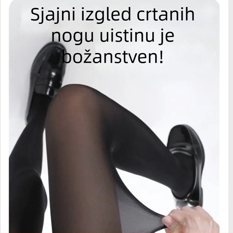 Crne velur hulahopke za žene, oblikovanje nogu i stanjivanje, lagane za proljeće i jesen