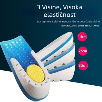 TPE ulošak za povećanje visine, trobojni, protuklizni uzorak i jastučić za petu