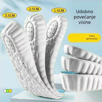 Povišavajuće uloške za muškarce i žene, podrška luka, prozračni, upijaju znoj, anti-umor pri duljem stajanju, nevidljive unutarnje uloške za povišenje visine za Martin čizme