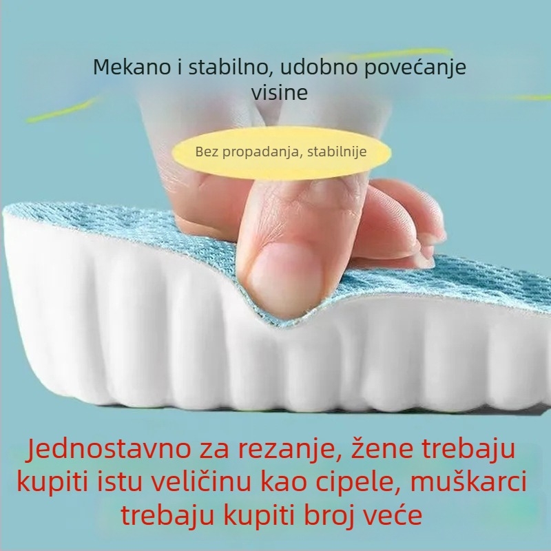 Povišavajuće uloške za muškarce i žene, podrška luka, prozračni, upijaju znoj, anti-umor pri duljem stajanju, nevidljive unutarnje uloške za povišenje visine za Martin čizme