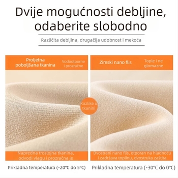 Ženske zimske trenirke s fleec unutrašnjosti, debele, otporne na vjetar, straight kroj, visok struk, casual sportski stil
