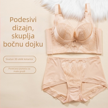 Prilagodljivi grudnjak za male grudi s push-up efektom i oblikovanjem, set donjeg rublja