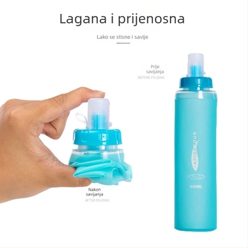 TPU vrećica za hidrataciju, prenosna sklopiva posuda za vodu, 300 ml, za maraton, vožnju biciklom i planinarenje, prilagodljiva
