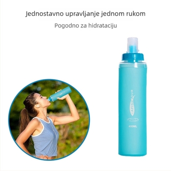 TPU vrećica za hidrataciju, prenosna sklopiva posuda za vodu, 300 ml, za maraton, vožnju biciklom i planinarenje, prilagodljiva