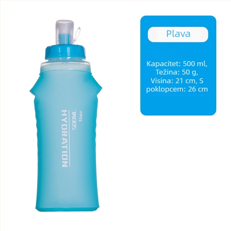 TPU vrećica za hidrataciju, prenosna sklopiva posuda za vodu, 300 ml, za maraton, vožnju biciklom i planinarenje, prilagodljiva