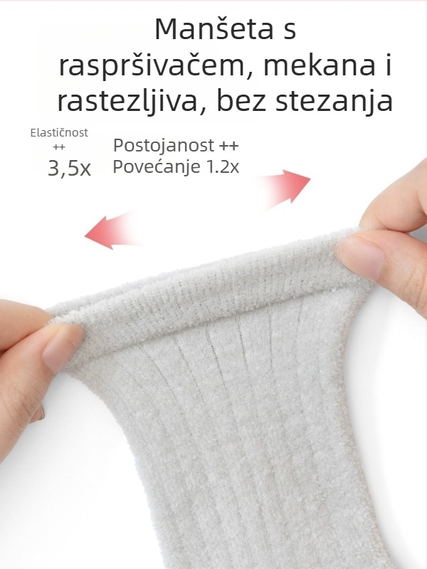 Dječje zimske čarape – jednobojne, s flisom, debele i tople, srednje duljine, bez šavova, unisex, za bebe i malu djecu.