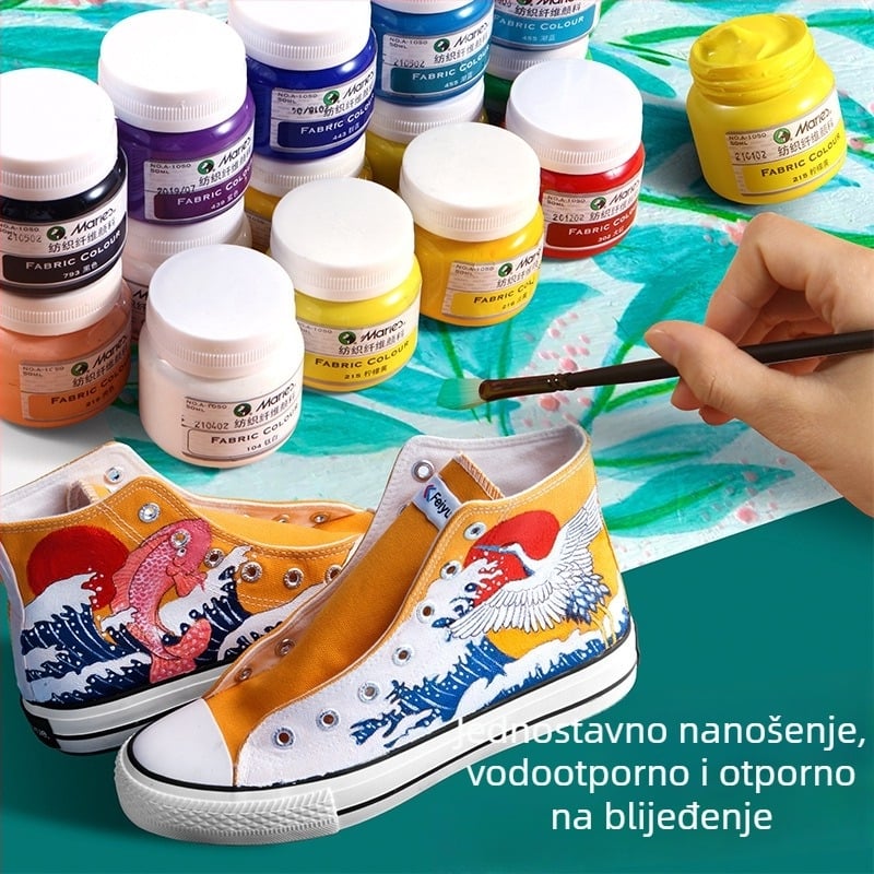 Tekstilni pigment za vlakna za ručno bojanje tkanina i platnenih tenisica; graffiti boja za tekstil; vodootporan akril