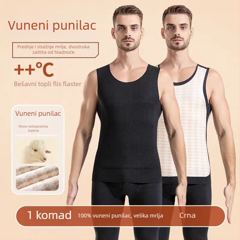 Unisex termo vest Derong baršun, ekstra debela, dvostruki sloj za zimu