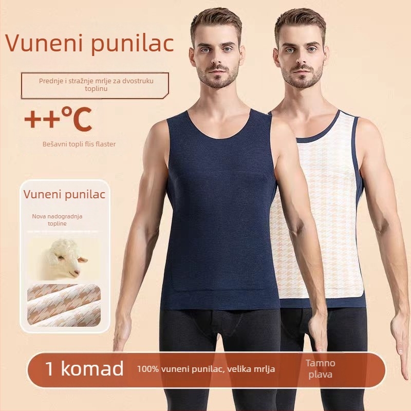 Unisex termo vest Derong baršun, ekstra debela, dvostruki sloj za zimu