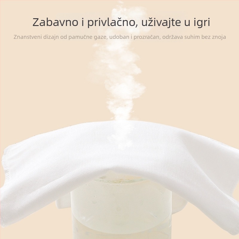 Dječji ručnik od 100% pamuka, 4-sloja gaze, s motivom crtića, za ljeto