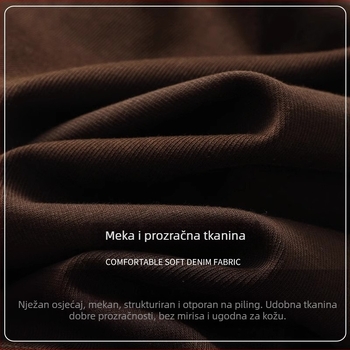Midi suknja s flisom za jesen-zimu, plus veličina, elastični pojas s vezanjem, ravni kroj